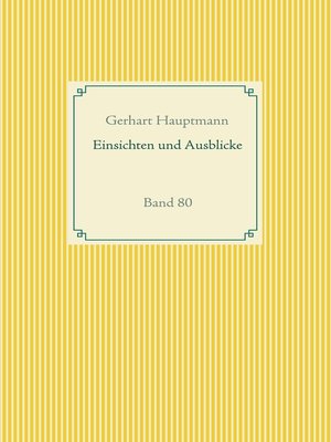 cover image of Einsichten und Ausblicke